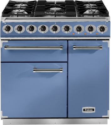 Piano de cuisson gaz FALCON Semi Pro DELUXE 90 BLEU DE CHINE NICKEL