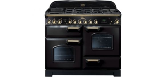 Piano de cuisson mixte FALCON DELUX110 MIXT NOIR LAITON