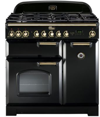 Piano de cuisson gaz FALCON DELUX90 MIXT NOIR/LAITON