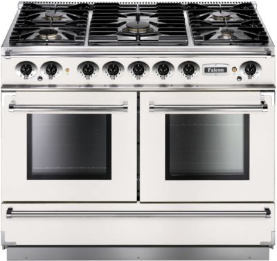 Piano de cuisson gaz FALCON DELUX90 MIXT NOIR/LAITON