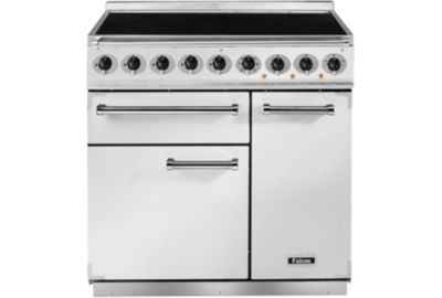 Piano de cuisson induction FALCON Semi Pro DELUXE 90 BLANC NICKEL BROSSÉ