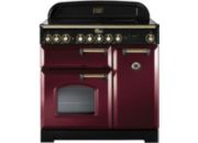 Piano de cuisson vitrocéramique FALCON CLASSIC DELUXE 90 ROUGE AIRELLE LAITON