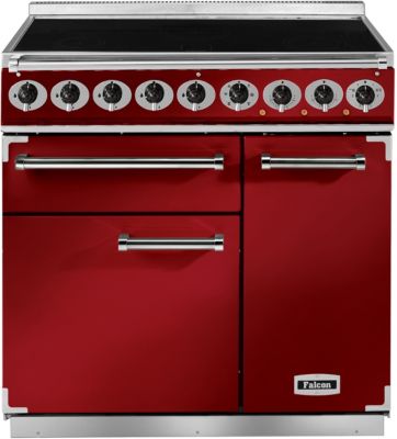 Piano de cuisson induction FALCON Semi Pro DELUXE 90 ROUGE CERISE NICKEL