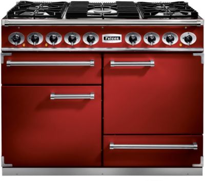 Piano de cuisson gaz FALCON Semi Pro DELUXE 110 ROUGE CERISE NICKEL