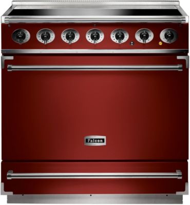 Piano De Cuisson Induction Falcon Semi Pro 900S 90 Rouge Cerise Nickel