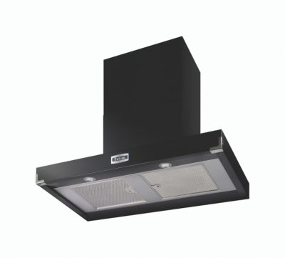 Hotte décorative murale FALCON HOTTE PKR Contemporaine 90 CM NOIR CHROM