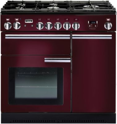 Piano de cuisson gaz FALCON PROF+90 MIXT ROUGE CHROME