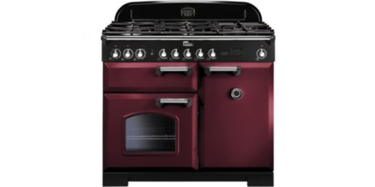 Piano de cuisson gaz FALCON DELUX100 MIXT ROUGE CHROME