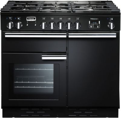 Piano de cuisson gaz FALCON PROF+100 MIXT NOIR/CHROME