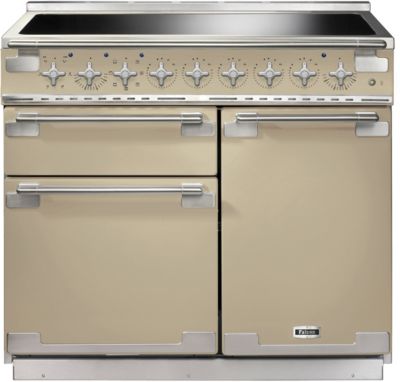 Piano de cuisson induction FALCON ELISE TAB IND 100 CM CREME NICKEL BROSS