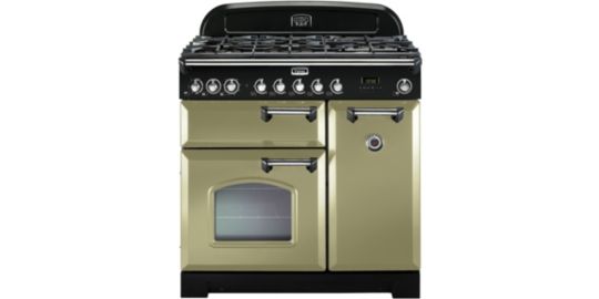 Piano de cuisson gaz FALCON DELUX90 MIXT VERT OLIVE/CHROME