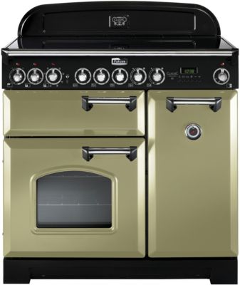 Piano de cuisson vitrocéramique FALCON CLASSIC DELUXE 90 VERT OLIVE CHROME