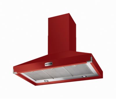Hotte décorative murale FALCON PKR100 SUP/EXT CERISE NICKEL
