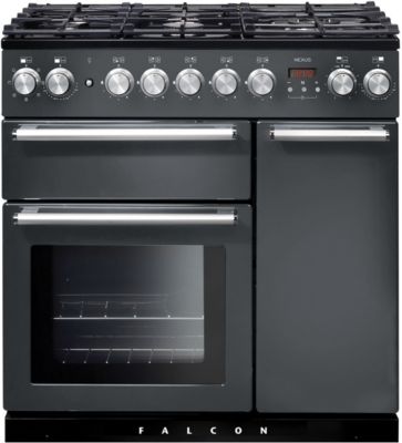 Piano de cuisson gaz FALCON NEXUS90 MIXT ARDOISE CHROME