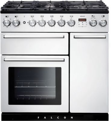 Piano de cuisson gaz FALCON NEXUS 90 BLANC CHROME SATINÉ