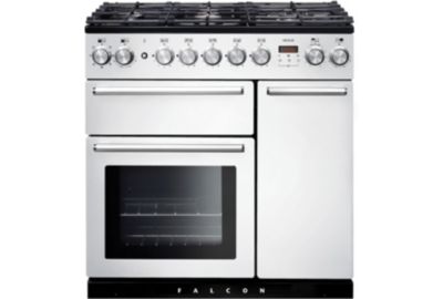 Piano de cuisson gaz FALCON NEXUS 90 BLANC CHROME SATINÉ