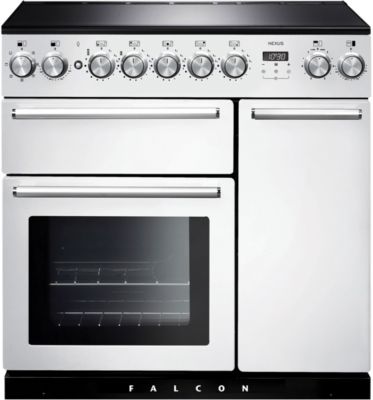 Piano de cuisson induction FALCON NEXUS 90 BLANC CHROME SATINÉ