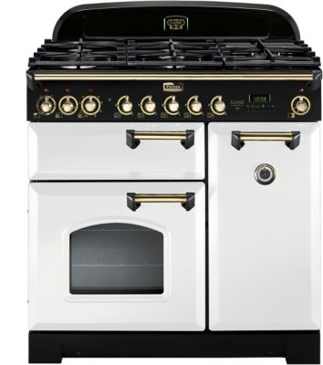 Piano de cuisson gaz FALCON DELUX90 MIXT BLANC LAITON