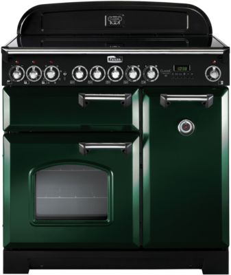 Piano De Cuisson Vitrocéramique Falcon Classic Deluxe 90 Vert Anglais Chrome