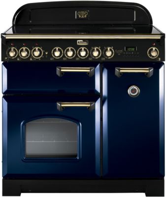 Piano de cuisson vitrocéramique FALCON CLASSIC DELUXE 90 BLEU ROI LAITON