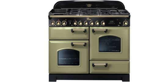 Piano de cuisson mixte FALCON CLASSIC DELUXE 110 VERT OLIVE LAITON