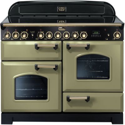 Piano de cuisson vitrocéramique FALCON CLASSIC DELUXE 110 VERT OLIVE LAITON