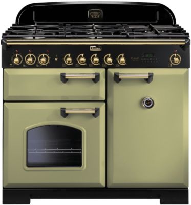 Piano de cuisson gaz FALCON CLASSIC DELUXE 100 VERT OLIVE LAITON