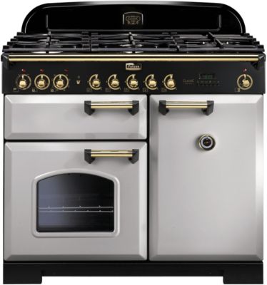 Piano de cuisson gaz FALCON CLASSIC DELUXE 100 GRIS PERLE LAITON