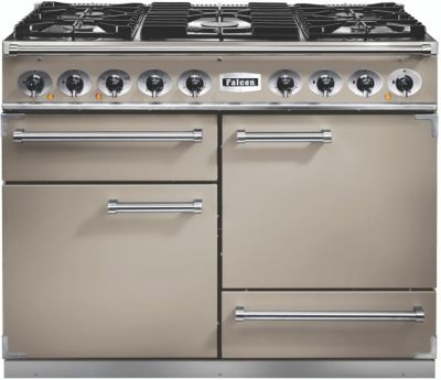 Piano de cuisson gaz FALCON Semi Pro DELUXE 110 FAUVE NICKEL BROSSÉ