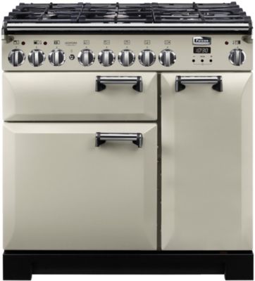 Piano de cuisson gaz FALCON DELUXE TAB GAZ 90 CM IVOIRE CHROME