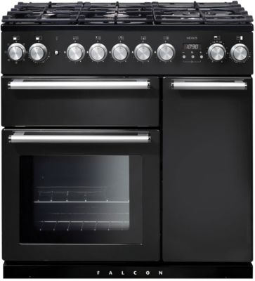 Piano de cuisson gaz FALCON NEXUS 90 CHARBON Mat satiné CHROME