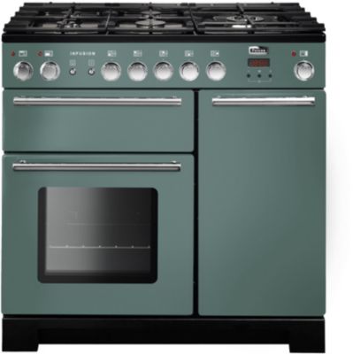 Piano de cuisson gaz FALCON INFUSION 90 VERT MINERAL MAT CHROME