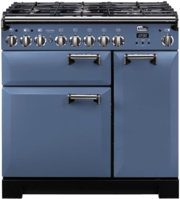 Piano de cuisson gaz FALCON DELUXE TAB GAZ 90 CM ROCHE BLEUE CHROME