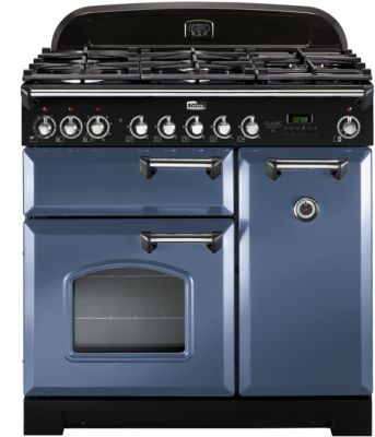 Piano de cuisson gaz FALCON CLASSIC DELUXE 90 ROCHE BLEUE CHROME