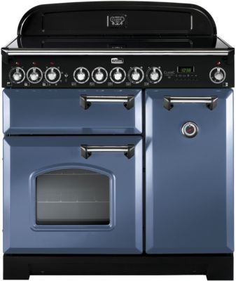 Piano de cuisson vitrocéramique FALCON CLASSIC DELUXE 90 ROCHE BLEUE CHROME