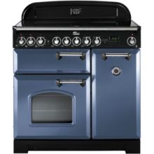 Piano de cuisson vitrocéramique FALCON CLASSIC DELUXE 90 ROCHE BLEUE CHROME