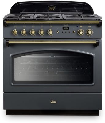 Cuisinière mixte 90cm Falcon Classic FX Noir Laiton CLAS90FXDFBL/B-EU 1  four électrique / 5 foyers