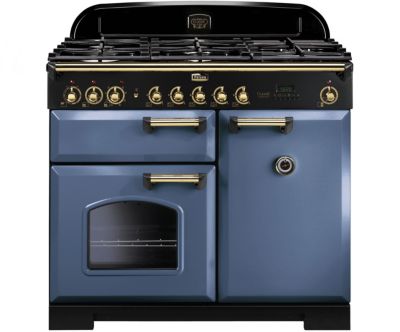 Piano de cuisson gaz FALCON CLASSIC DELUXE 100 ROCHE BLEUE LAITON