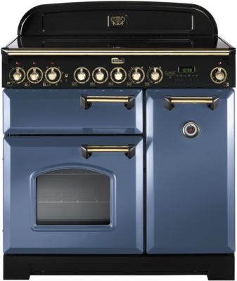 Piano de cuisson vitrocéramique FALCON CLASSIC DELUXE 90 ROCHE BLEUE LAITON