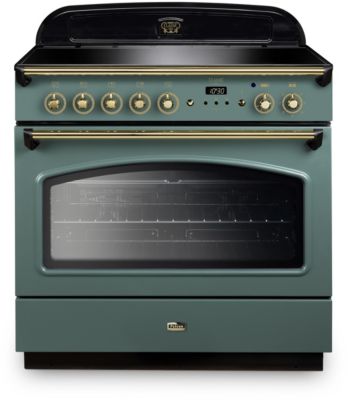 Piano de cuisson gaz FALCON FX TAB IND 90 CM VERT MINERAL MAT LAITON