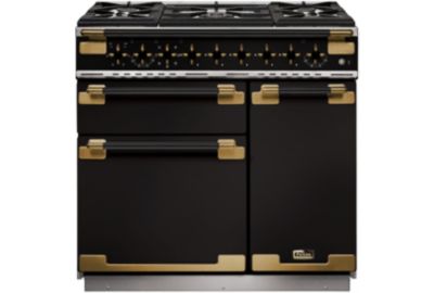 Piano de cuisson gaz FALCON ELISE LUXE  TAB GAZ 90 CMNOIR LAITON