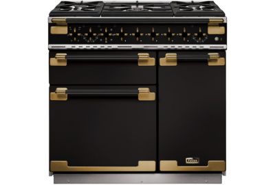 Piano de cuisson gaz FALCON ELISE LUXE  TAB GAZ 90 CMNOIR LAITON