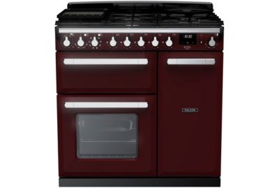 Piano de cuisson gaz FALCON ESTEL DELUXE TAB GAZ 90 CM BORDEAUX CHR