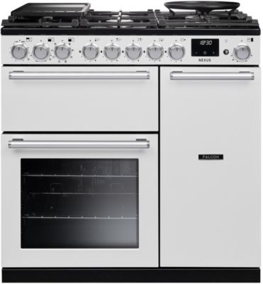Piano de cuisson gaz FALCON NEXUS NGC TAB GAZ 90 CM BLANC CHROME