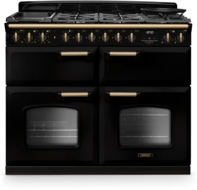 Piano de cuisson mixte FALCON NGC TAB MIX 110 CM NOIR LAITON ANTIQUE