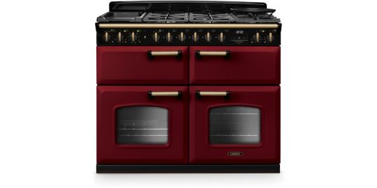 Piano de cuisson mixte FALCON NGC TAB MIX 110 CM BORDEAUX LAITON ANTIQ