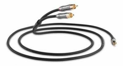 Câble Jack/RCA QED 3.5 2 RCA 1.5m Graphite