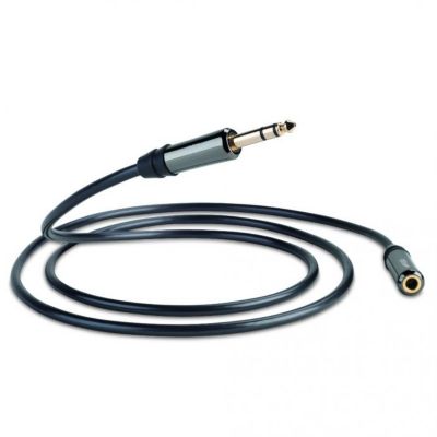 Rallonge Jack QED 1M50 Rallonge Casque 6.3mm M/F Graphit