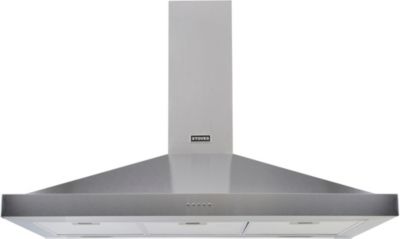 Hotte murale inox 120cm avec éclairage par LED ajustable en hauteur ROBLIN  - Mon Espace Cuisson