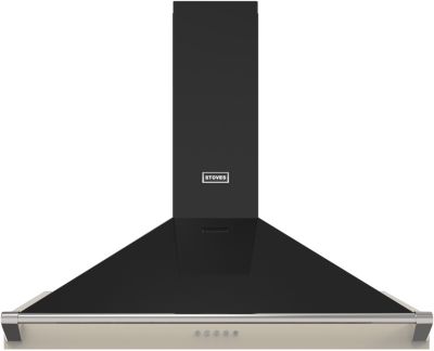 Hotte décorative murale STOVES Hotte Pyramidale 90 cm Crème avec Barre